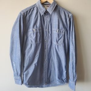 WEATHERPROOF | Denim Cotton Button down Shirt